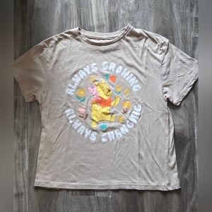 Disney Tan Short Sleeve Tee Casual Graphic